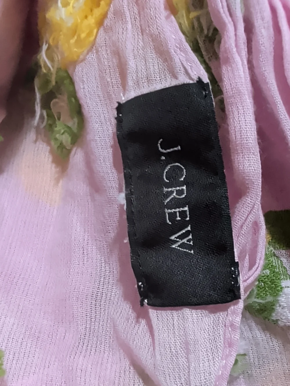 J. Crew Pink Lemon & Navy Strawberry Print Lightweight Scarves Organic Cotton